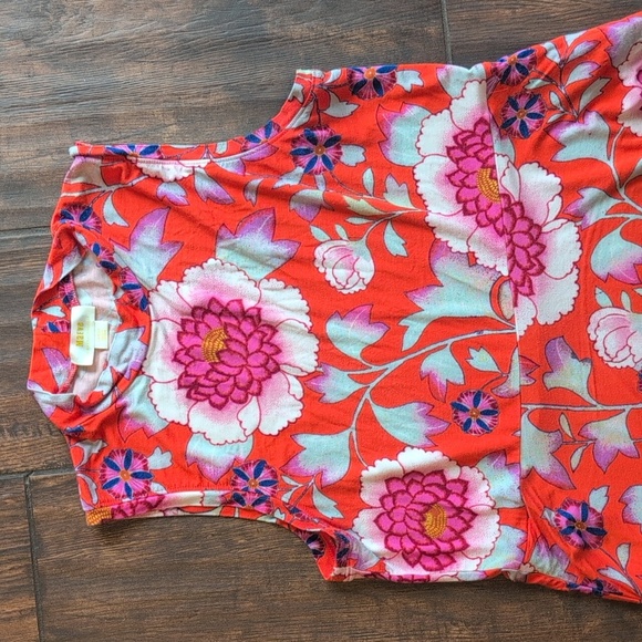 Anthropologie Maeve Cleary Floral Mock Neck Dress Pockets - Women's Large - Picture 2 of 8